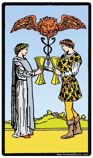 Four of Swords > The Empress Encourages. . The empress and two of cups